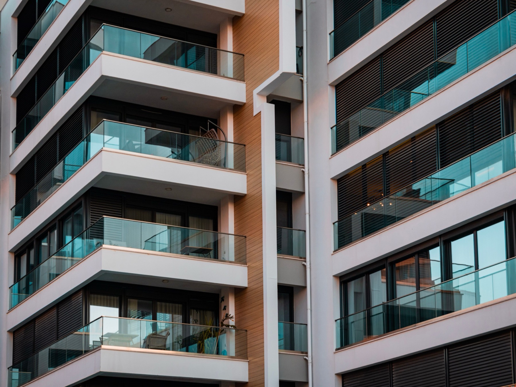 Residential building balconies